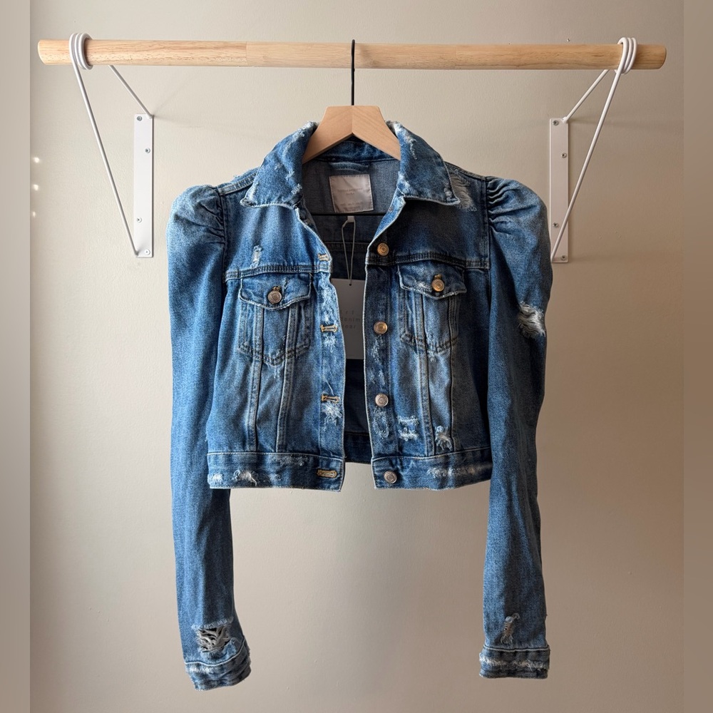 Zara Distressed Denim Jacket